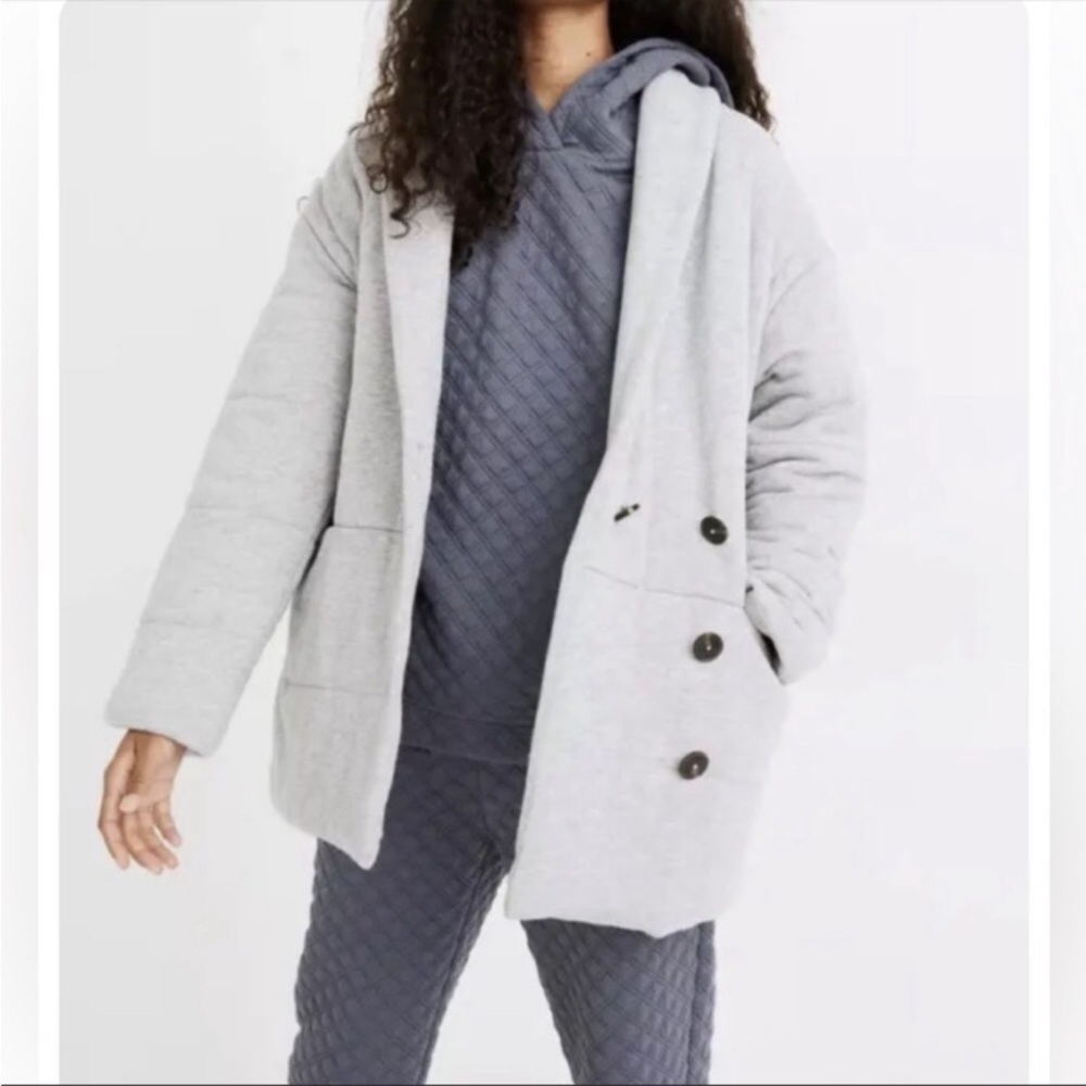 Madewell Puffer Cozy Blanket Jacket Coat Sweater